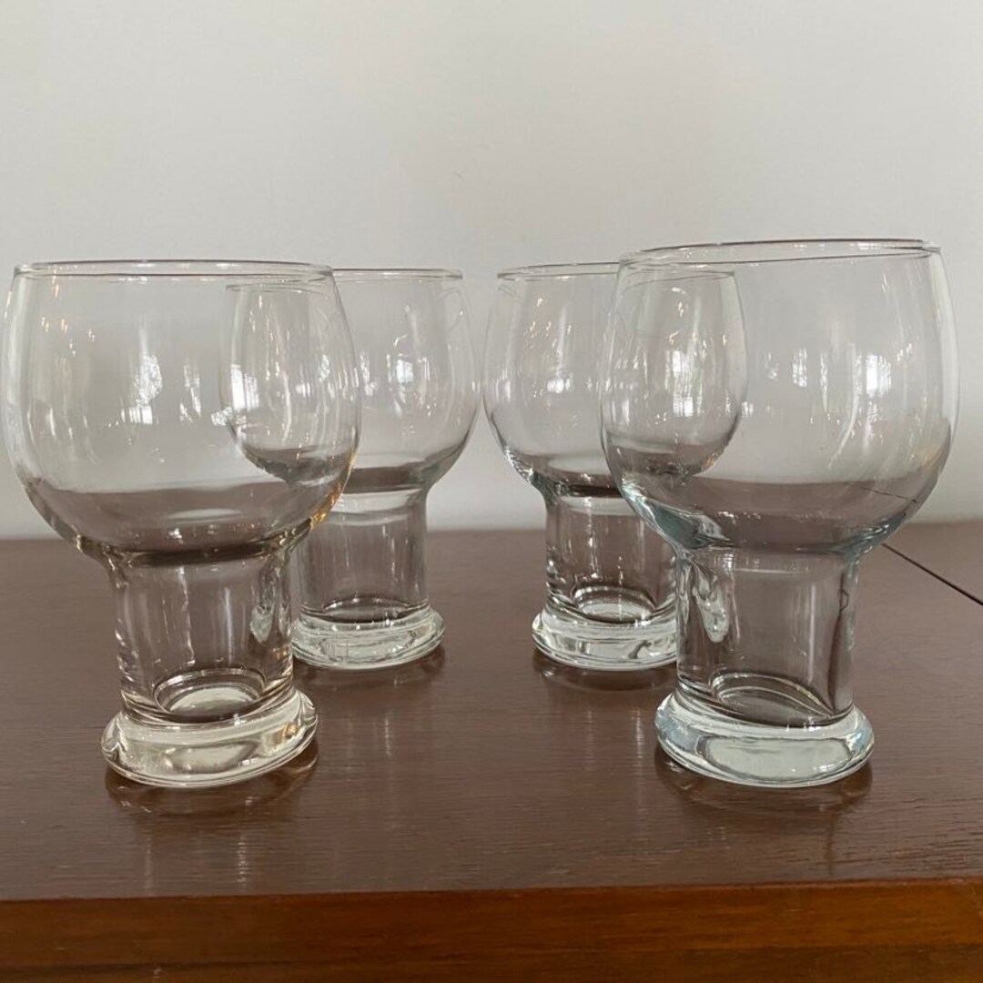 Clear Set of 7 FEDERAL Glass Beer Drinking GLASSES Goblet Classic Barware MCM 16 Oz Etsy