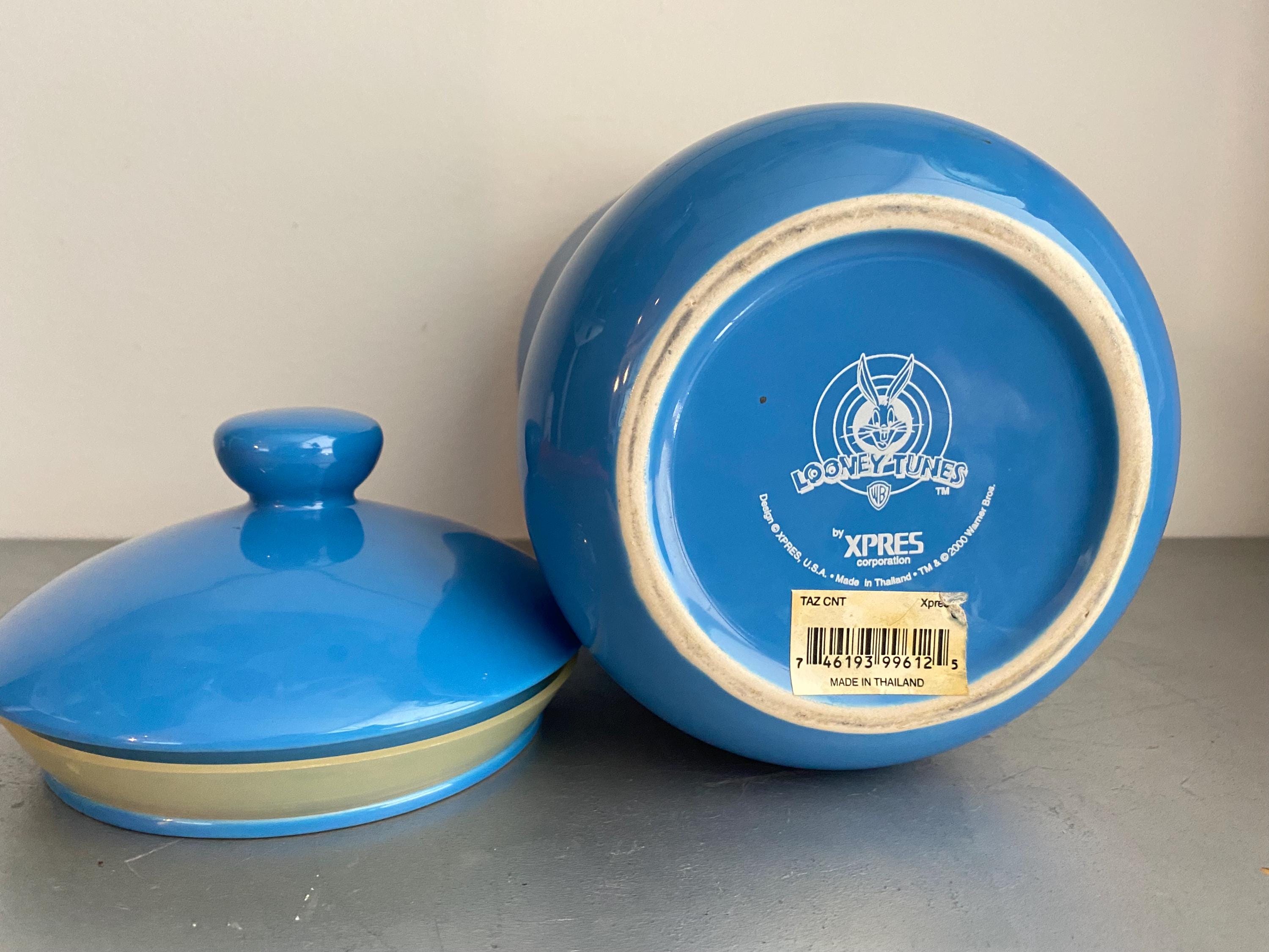 WB Looney Tunes Taz Tazmanian Devil 3D Blue Ceramic Cookie Storage