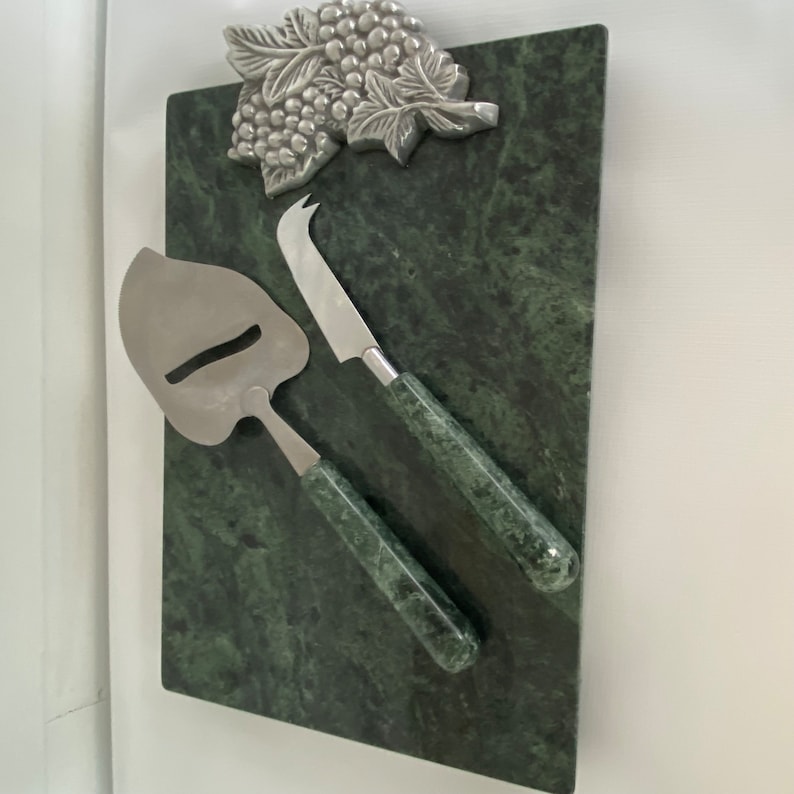 Pier 1 Marble Cheese Board and Slicer Knife Set - Thumbnail 4