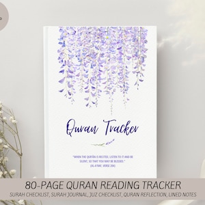 Quran Journal Checklist - Simple Design to Track Quran Recitation and Quran Reflection Journal - Quran Memorisation - Digital Print