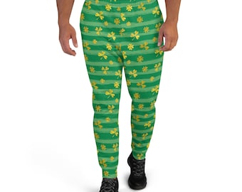 Men's Joggers St. Patrick's Day Pants Clover Joggers - Cozy and Festive Bottoms St Paddy's DayPants