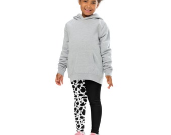 Cruella de Vil Inspired Kids' Soft Leggings- Children's Disney Villains Leggings Kids Halloween Costume