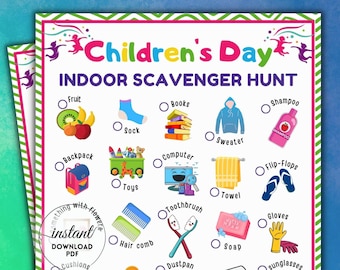 Children&#39;s day scavenger hunt, Indoor games, Scavenger hunt for kids indoors, Games for kids printable, Fun game, Activities for kids, child