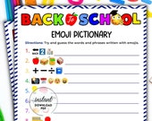 Back to School Emoji Game Printable Back to School Game - Etsy