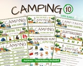 Printable Camping Games Bundle, Family Activities (PDF)