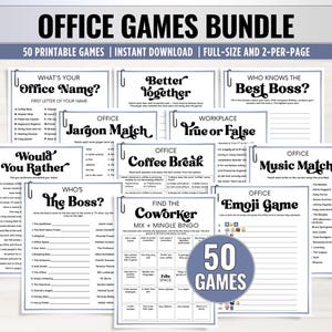 Office Games, Team Building Games, Staff Meetings games, Work Party Games, Printable office Games Bundle, Icebreaker Games,Team Bonding game