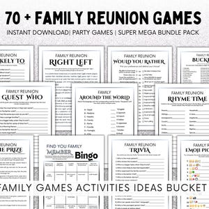 Pacchetto Super Mega Bundle di Giochi per Riunioni di Famiglia, 70 Divertenti Attività per Riunioni di Famiglia, Rompighiaccio per Riunioni di Famiglia, Idee Divertenti per Giochi di Gruppo, Squadra