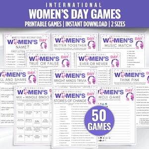 International Women's Day Games: 50 Printable Activities for March 8, Feminist activity (PDF)