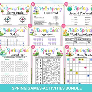 Spring Games MEGA Bundle: 60 Fun Printable Party Games, Seasonal ...