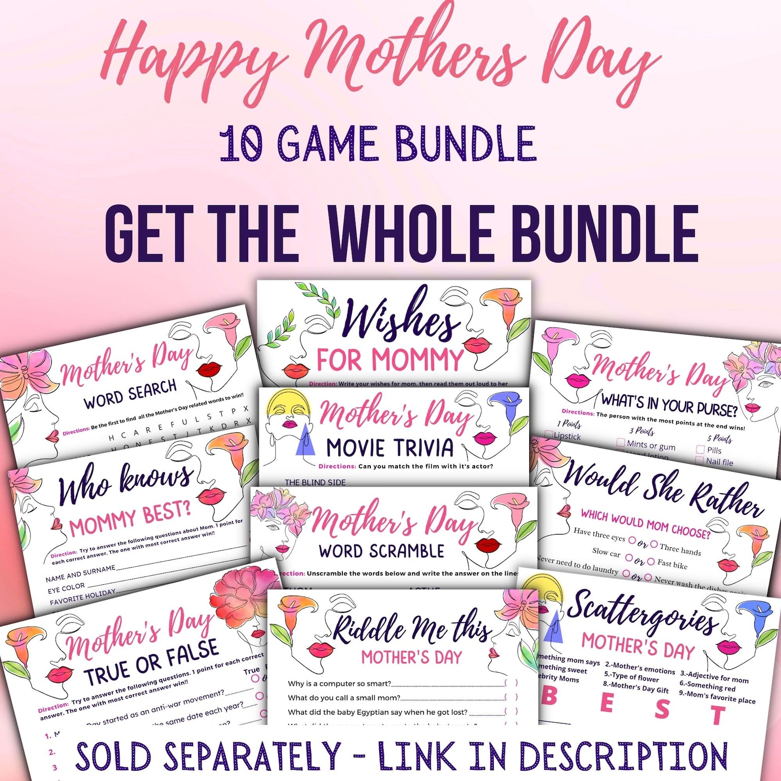 Mother's Day Trivia Quiz True or False Game Mother Day Trivia Game