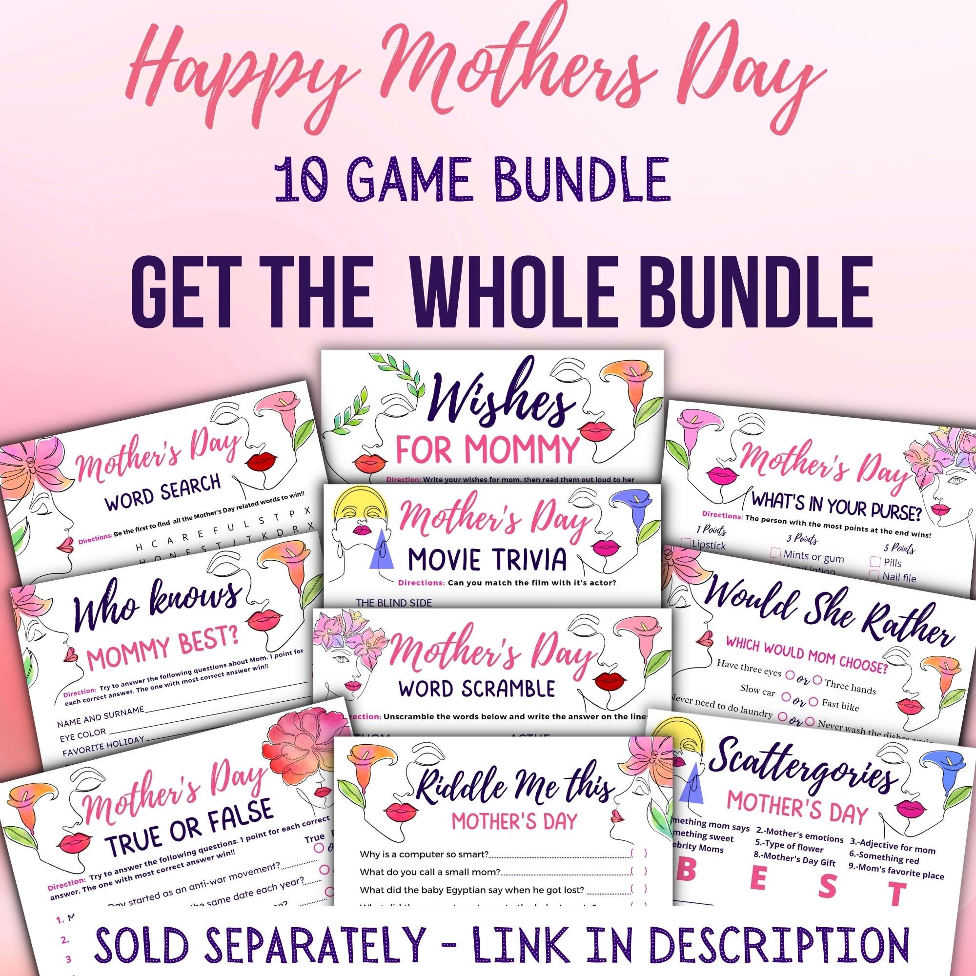 Mother's Day Trivia Quiz True or False Game Mother Day Trivia Game