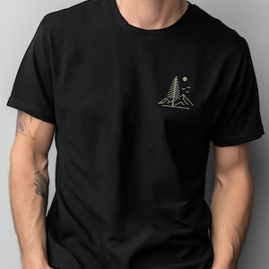 Organic Men&#39;s T-Shirt Mountains | Organic T-Shirt Nature | Outdoor Style | 100% Cotton | Gift for Him