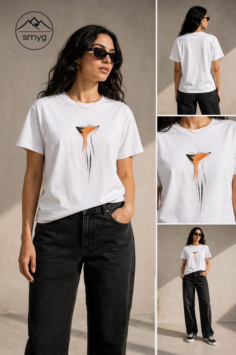 Women's T-Shirt Fox - 100% Organic Cotton - Outdoor - Gift for Her image 8