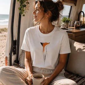 Women's T-Shirt Fox - 100% Organic Cotton - Outdoor - Gift for Her image 3