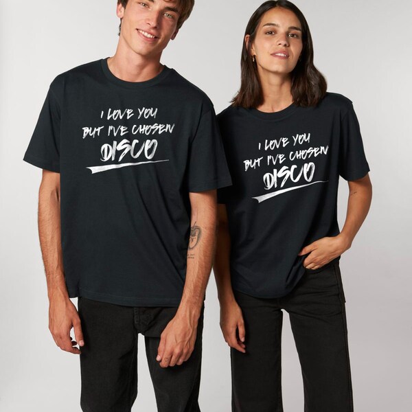 Herren Oversized T-Shirt I Love you but I've chosen Disco - Statement Shirt - Shirt mit Spruch - Streetstyle - Disco