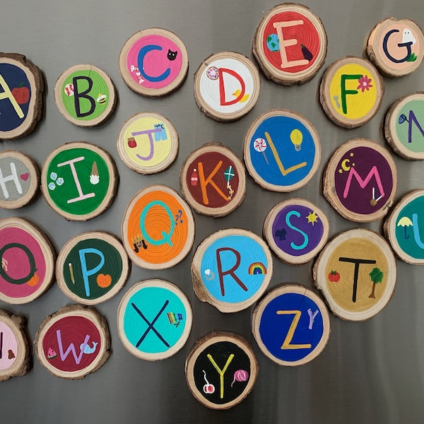 Alphabet Magnets - Etsy