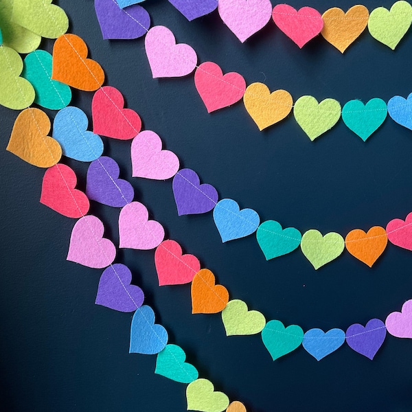 Felt Heart Garland Etsy UK