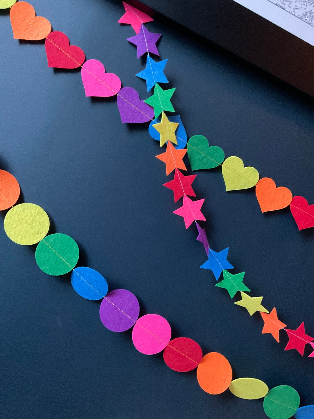 Star Party Garland, Handmade and Reusable, Colourful Felt Garland, Star  Bunting, Reusable Birthday Decoration, Rainbow Party Decor - Etsy, image size:1080x1440