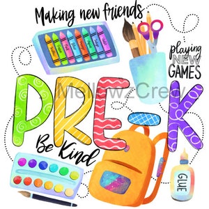 Back to school, Pre-K chalkboard, pencil clipart, PNG file for sublimation, first day of school, printable, Pre-K printable, hello pre_k