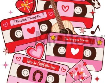 Retro Love Song Valentine Png, Cassette Tape Valentines Png, Mixtape Love Songs Png, Country Music Song Png, Love Valentine, Valentine Gift