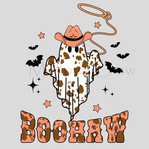 Halloween Retro Boohaw Ghost PNG | Digital Download | JPEG | Sublimation Shirt | transfer Png | Boohaw Png | Western Png | Ghouls Png