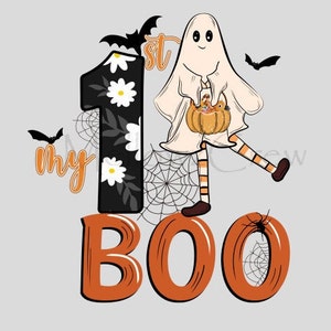 My 1st Boo Png, My 1st Halloween Png, Sublimation Design, Boo Png, Halloween Png, Baby Halloween Png, Cute Halloween Ghost Png,Shirt Design