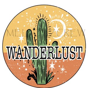 Wanderlust Desert Dust Cactus Skull | Retro Sublimations, Western PNG Sublimation, Designs Downloads, Shirt Design, Sublimation Download
