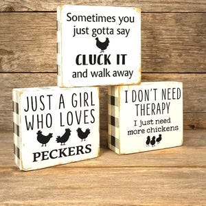 Chicken decor for Chicken Lover - Funny Chicken Sign for Kitchen
