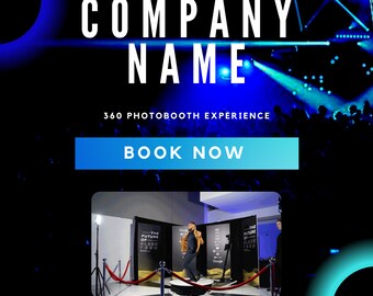 360 Photo Booth Flyer • Editable Flyer • Motion Flyer • Party Flyer • ETSY Flyer Template • Canva Template