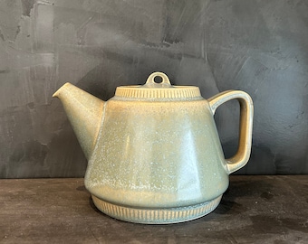 Noddebo stoneware teapot Knabstrup designed by Johannes Hansen,  Danish Modern teapot 1970s