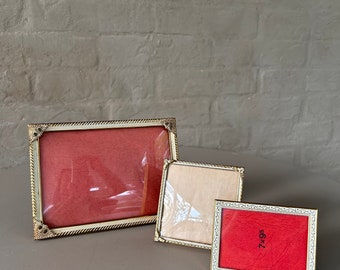 HP Denmark Double Frame / Picture Frame Metal Brass, Vintage