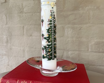 Advent Candle holder with Advent Candle from Holmegaard , Danish Scandinavian Christmas