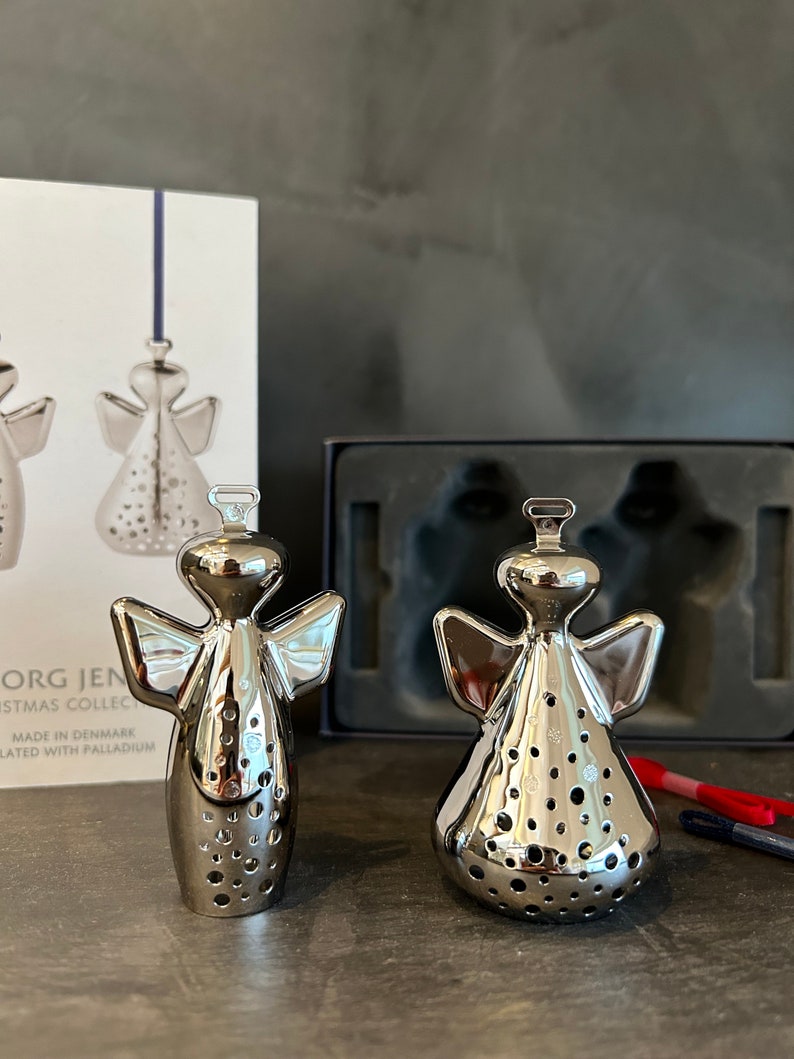Jensen Christmas Ornaments With Palladium Plated Angel Etsy UK