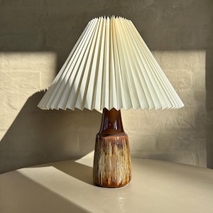 Soholm Manilla table lamp , Scandinavian mid-century modern bedside lamp , Svend-Aage Jensen, Danish 60s stoneware lighting