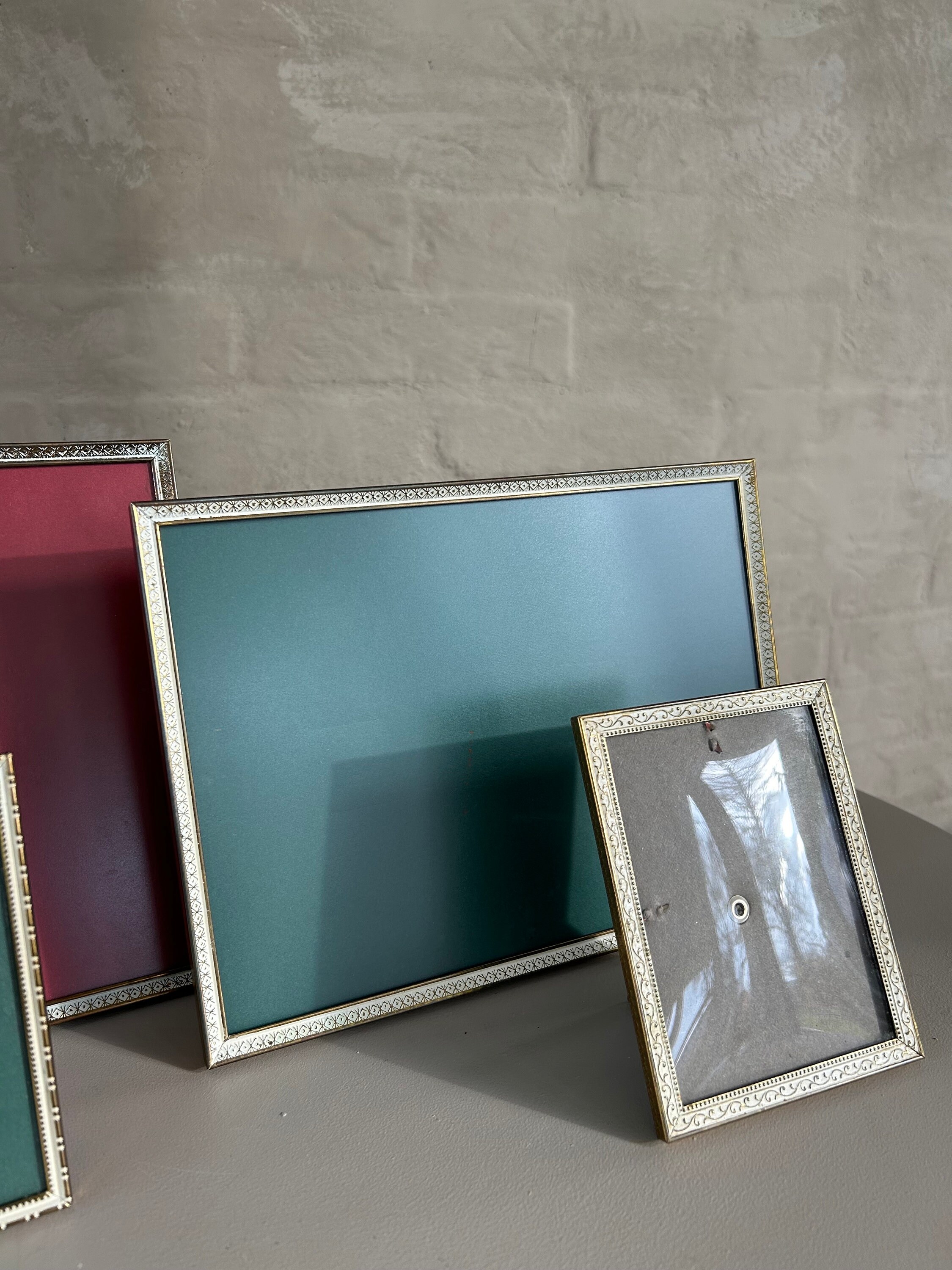 Vintage Art Deco Frames Set of 4 1940- 1950s Ornate Brass Vintage Art Deco Frames Set of 4 1940- 1950s Ornate Brass