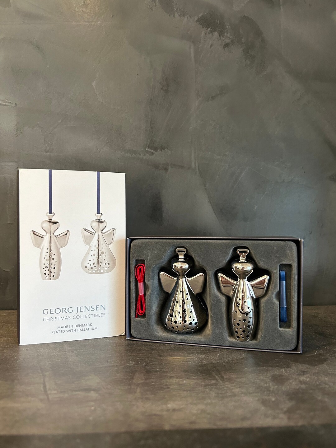 Jensen Christmas Ornaments With Palladium Plated Angel Etsy UK