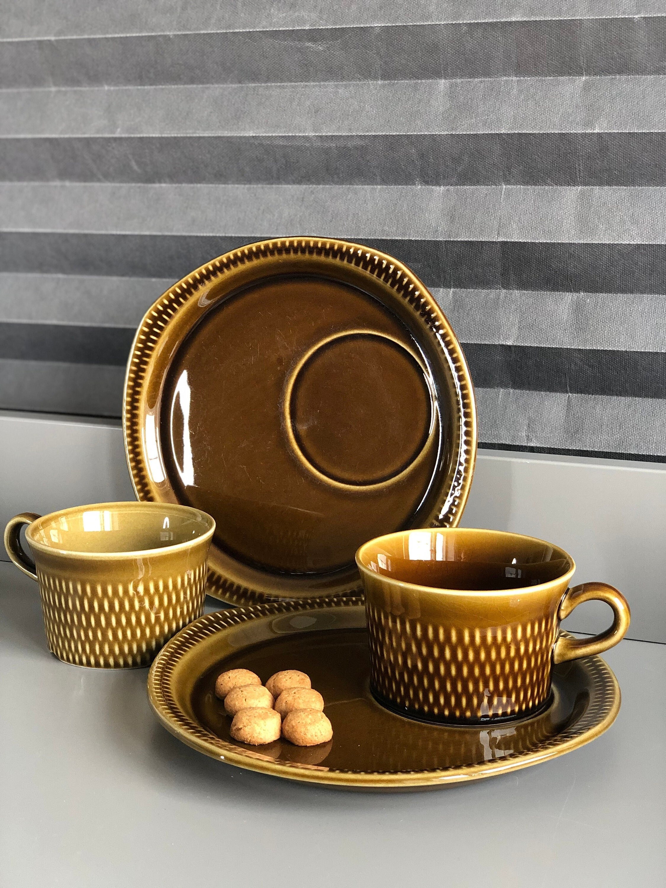 stavangerflint Norway Tv Set Tea Cup & Plate, Scandinavian