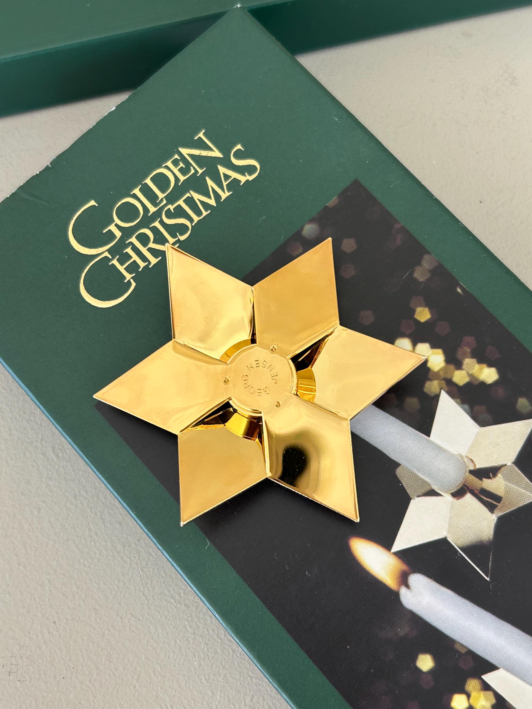 Goerg Star Georg Jensen Gold Plated Star Candlestick Holders: Danish Christmas ...