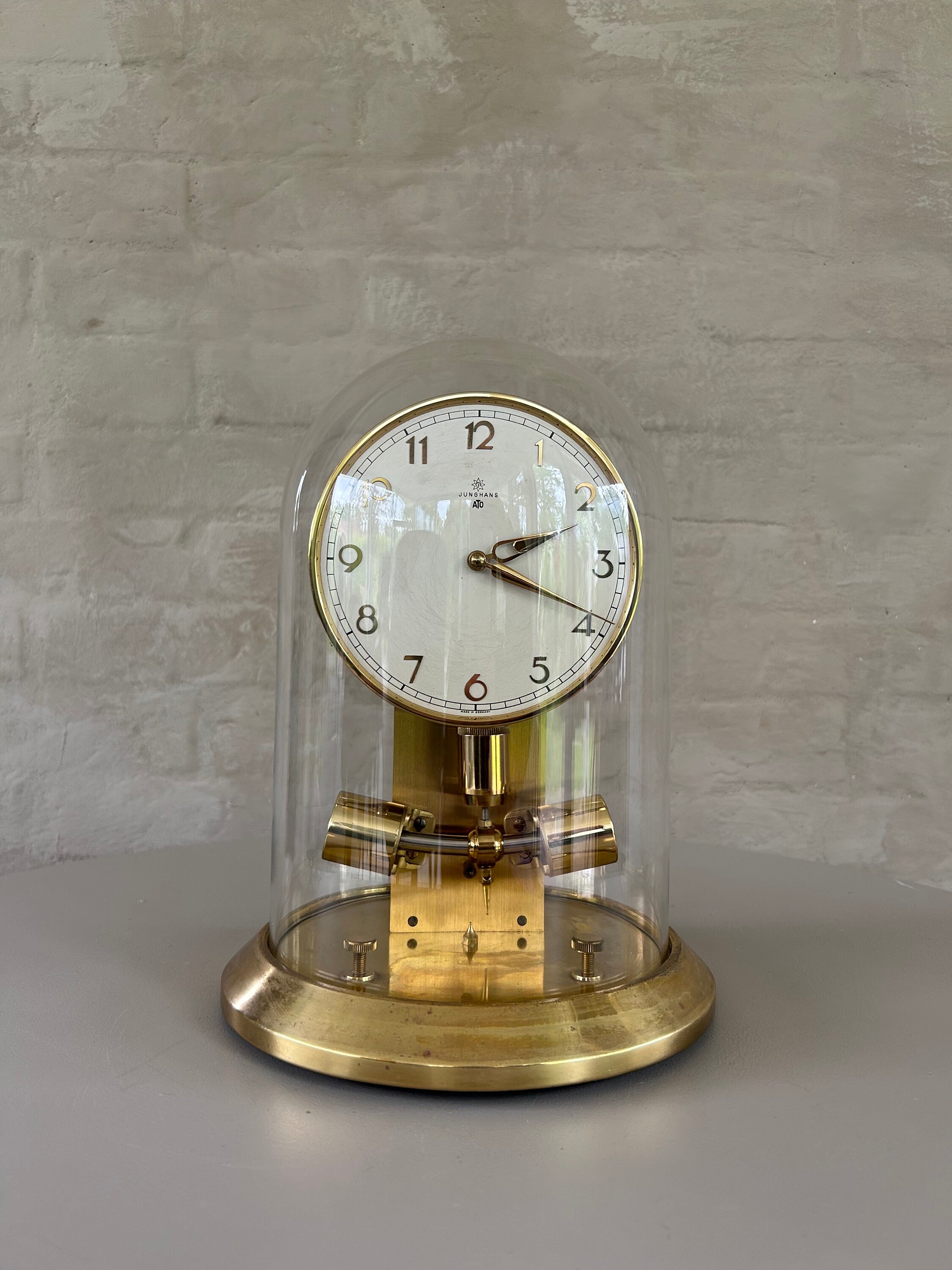 Junghans ATO Atomic Vintage Brass Electro Magnetic Clock With 