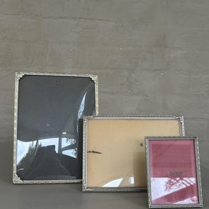 Vintage Brass Convex Glass Frame Set: Scandinavian Retro Decor