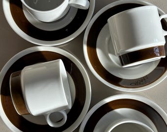 Tazza da tè e piattino Rorstrand Forma: Olle Alberius, stile svedese Mid-Century Modern