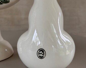 Rosa Ljung スウェーデン製陶器キャンドルホルダーと猫の置物