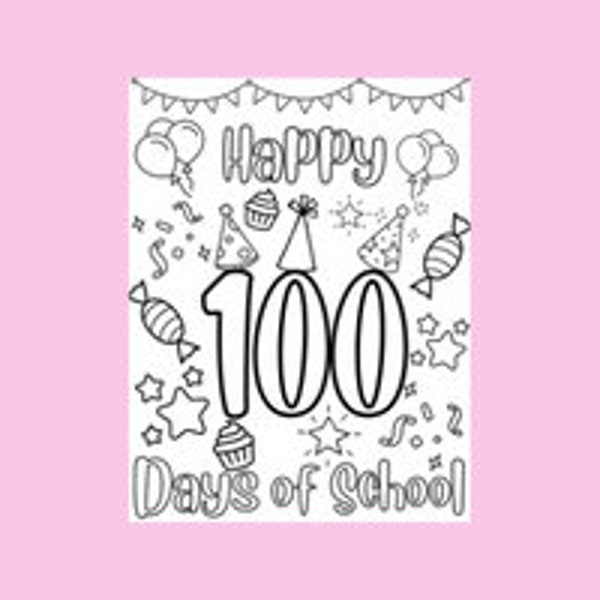 100th Day of School Coloring Pages - Il 600x600.4582926356 El1h 