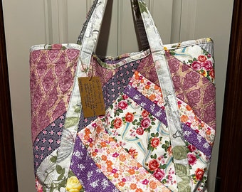 New handmade quilted tote bag