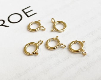 5pcs 14K Gold Filled Spring Ring Clasp, 5mm/5.5mm/6mm, Clasps for Jewelry Making, Jewelry findings bulk wholesale