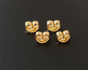 10pcs 14K Gold Filled Earring Butterfly Backings, 3.8*4.6mm, Gold Filled Earnuts, Earring Backs for Studs, Jewelry findings bulk wholesale