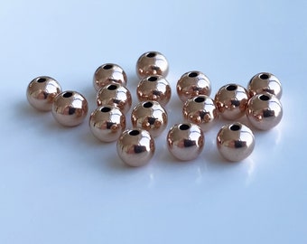 14K Rose Gold Filled Ronde Kralen Bulk, 2mm/3mm/4mm Kralen, Naadloze Kralen voor Sieraden Maken, Sieraden bevindingen Groothandel