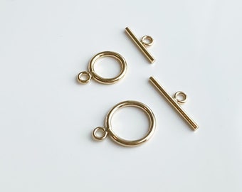 1 Set 9mm/11mm 14K Gold Filled Toggle Clasp for Jewelry Making, Jewelry findings bulk wholesale