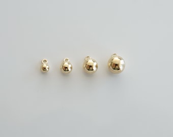 14K Gold Filled Ball Drop Charm, 3mm 4mm 5mm 6mm Kettlebell Charm, Ball Drop Pendant for Jewelry Making, Jewelry Findings Wholesale
