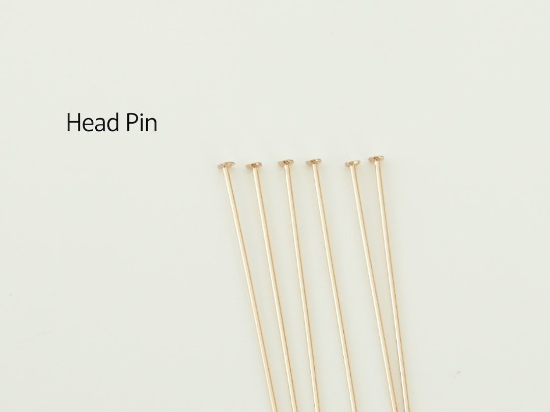 14/20 Gold Filled Head Pins – 2 Inch 24 Gauge – Domed End – 25 Pack – Mayas Gems